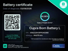 Cupra Born 58kWh eBoost LED Navi 90.85% SoH | Auto.bg — изображение 15 Cupra Born 58kWh eBoost LED Navi 90.85% SoH | Auto.bg — изображение 15