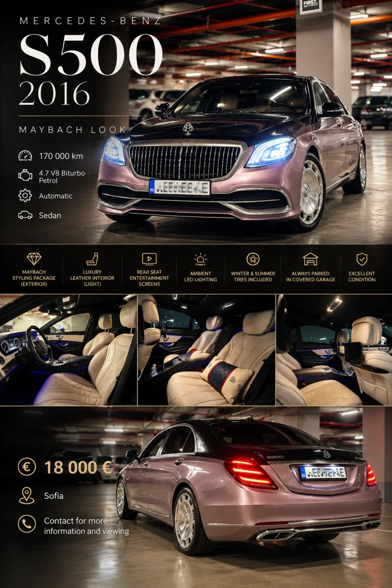 Mercedes-Benz S 500 - 18000 € - 57055014 1 | Car24.bg Mercedes-Benz S 500 - 18000 € - 57055014 1