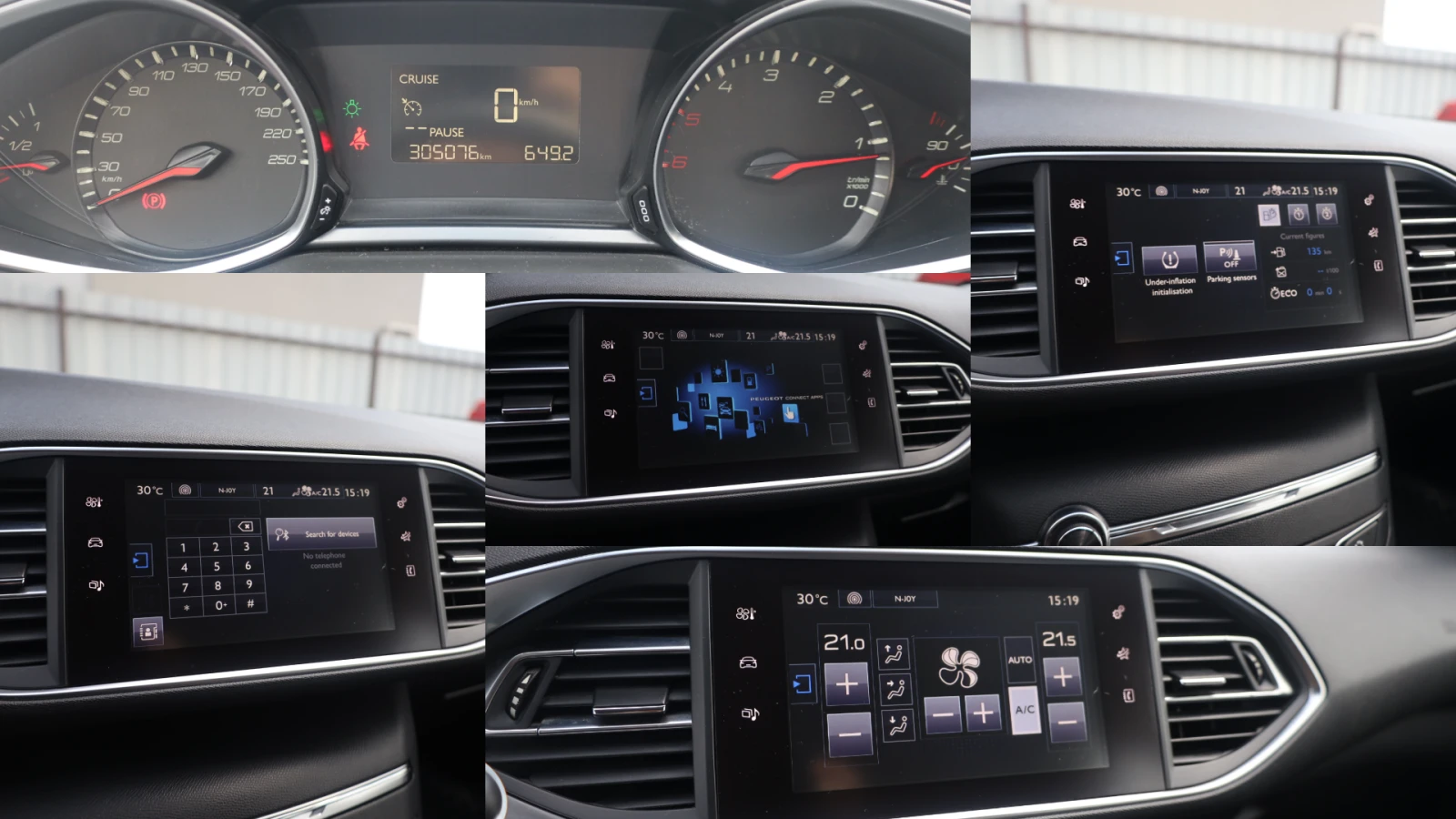 Peugeot 308 SW 1.6HDi LED Klimatronic PDC 6скорости MY15, снимка 15 - Автомобили и джипове - 55575529