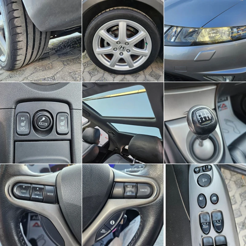 Honda Civic 1.8i-140kc= 6СКОРОСТИ= ПАНОРАМА= ПОДГРЕВ= КОЖА, снимка 17 - Автомобили и джипове - 47856115