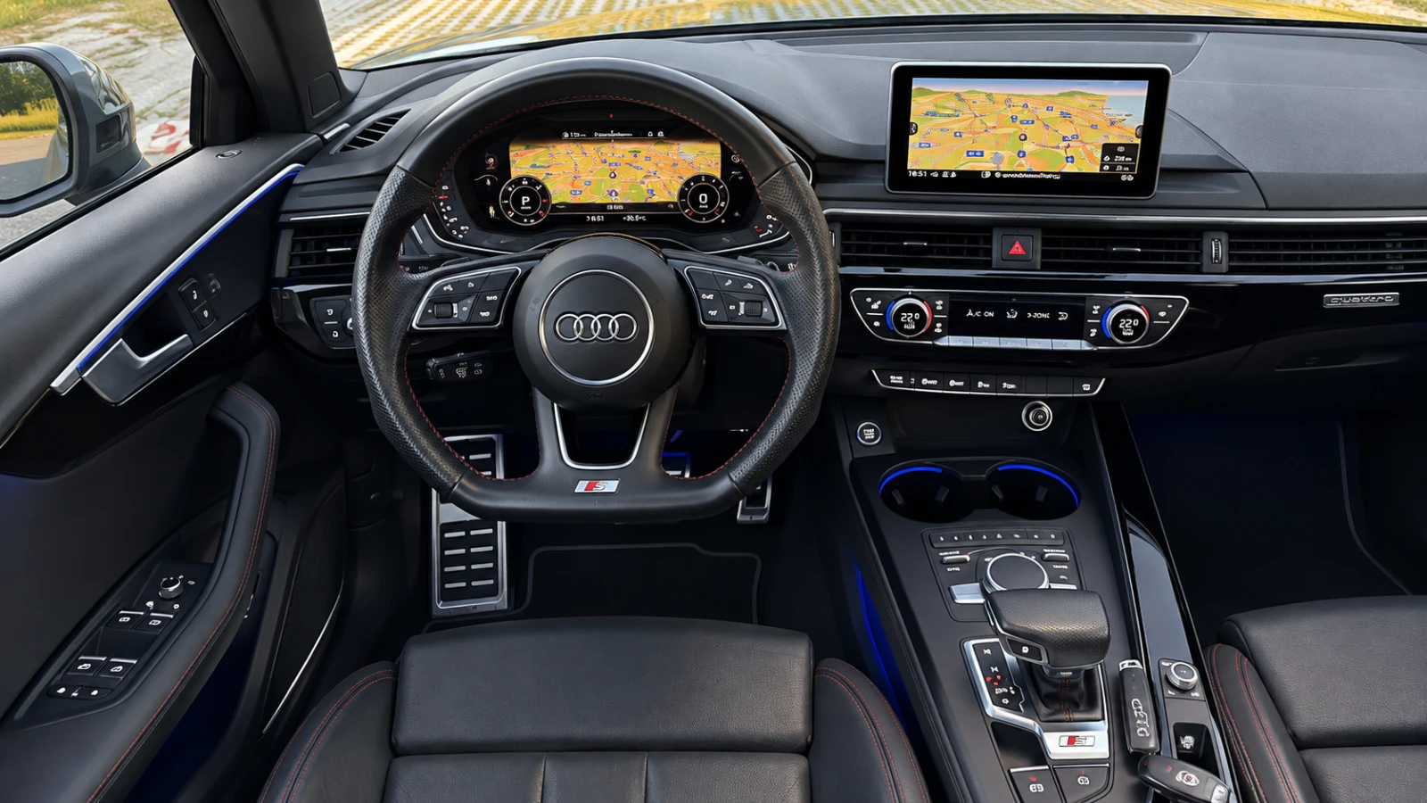 Audi A4 4.0TDI* 190KC* S-LINE* MATRIX* VIRTUAL COCKPIT* NA, снимка 8 - Автомобили и джипове - 56340114