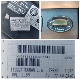 VW Touran 1.6tdi Automatik Webasto печка Германия , снимка 9