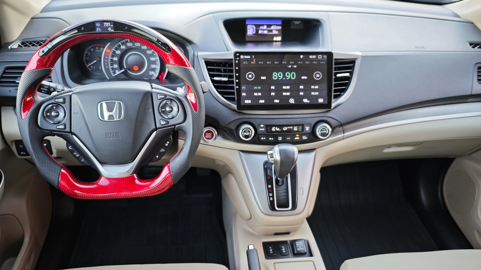 Honda Cr-v АВТОРСКА/MATRIX ФАРОВЕ/SMART КАРБОНОВ ВОЛАН/ОБСЛУЖ, снимка 12 - Автомобили и джипове - 55957542