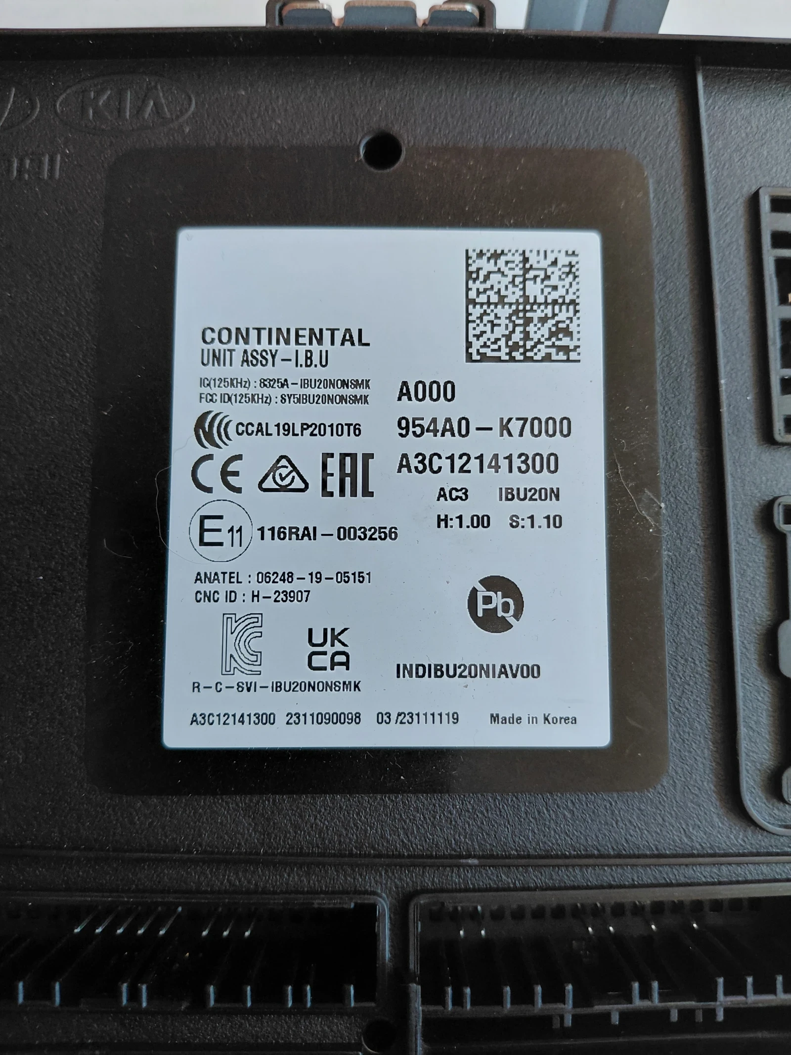 954A0-K7000 CCAL 19LP2010T6  ��������� ����� �� Hyundai i10 III (2019-2023) A3C12141300  | Mobile.bg � ����������� 2