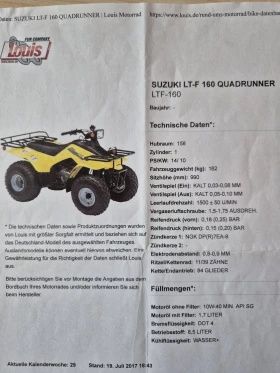 ����� �� �������� �� Suzuki T LT-F160 Quadrunner 