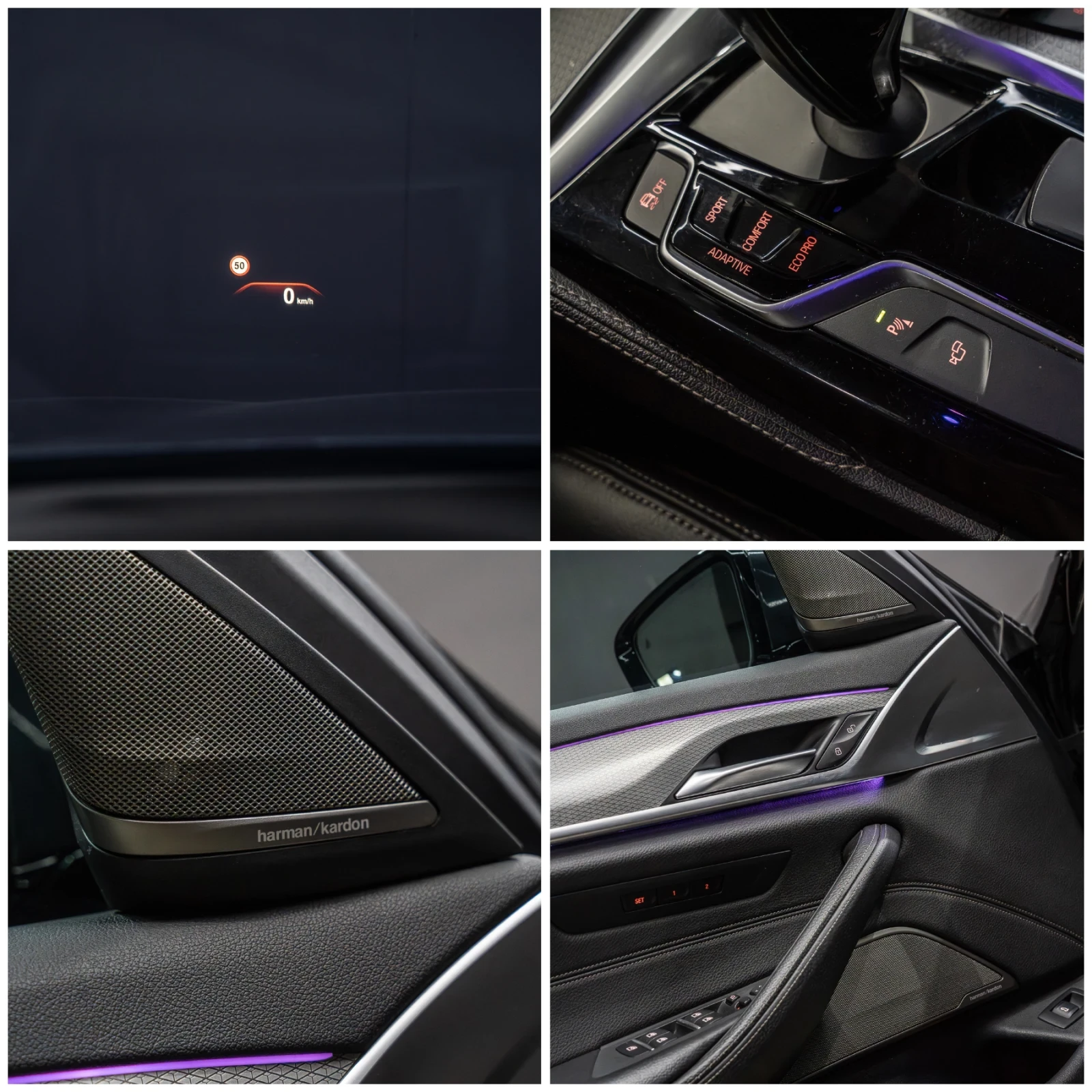 BMW 530 M-PERFORMANCE/ H&K/ MASSAGE/ DISTRONIK/HUD/360/FUL, снимка 15 - Автомобили и джипове - 55657052