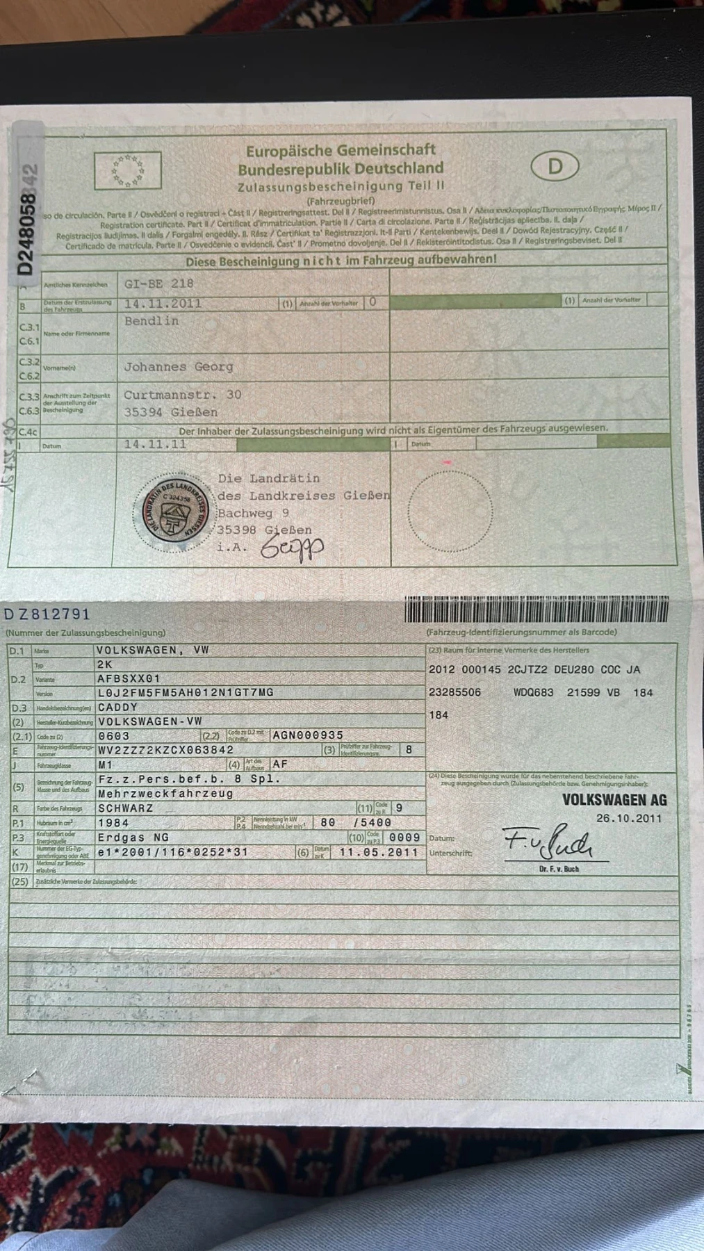 VW Caddy 2.0 Maxi метан/бензин Ecofuel 7 места Roncali, снимка 14 - Автомобили и джипове - 54335901