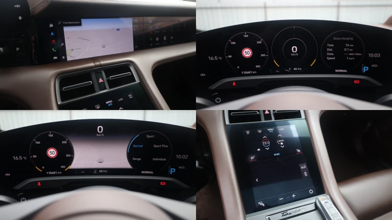 Porsche Taycan 4S MATRIX Luft 360 PANO BOSE Chrono SzH #iCarbg, снимка 14 - Автомобили и джипове - 52393009