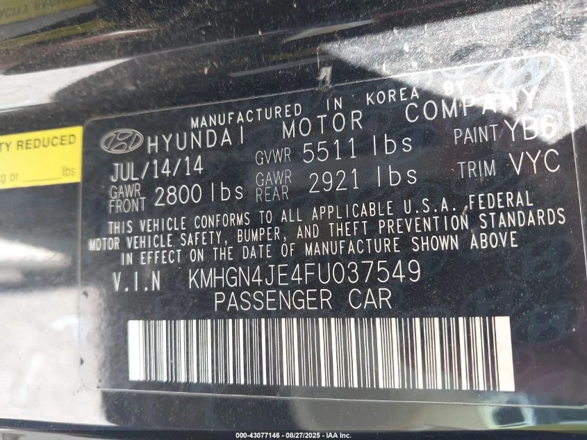 Hyundai Genesis 3.8L V-6 DI, DOHC, VVT, 311HP All Wheel Drive | Mobile.bg   14