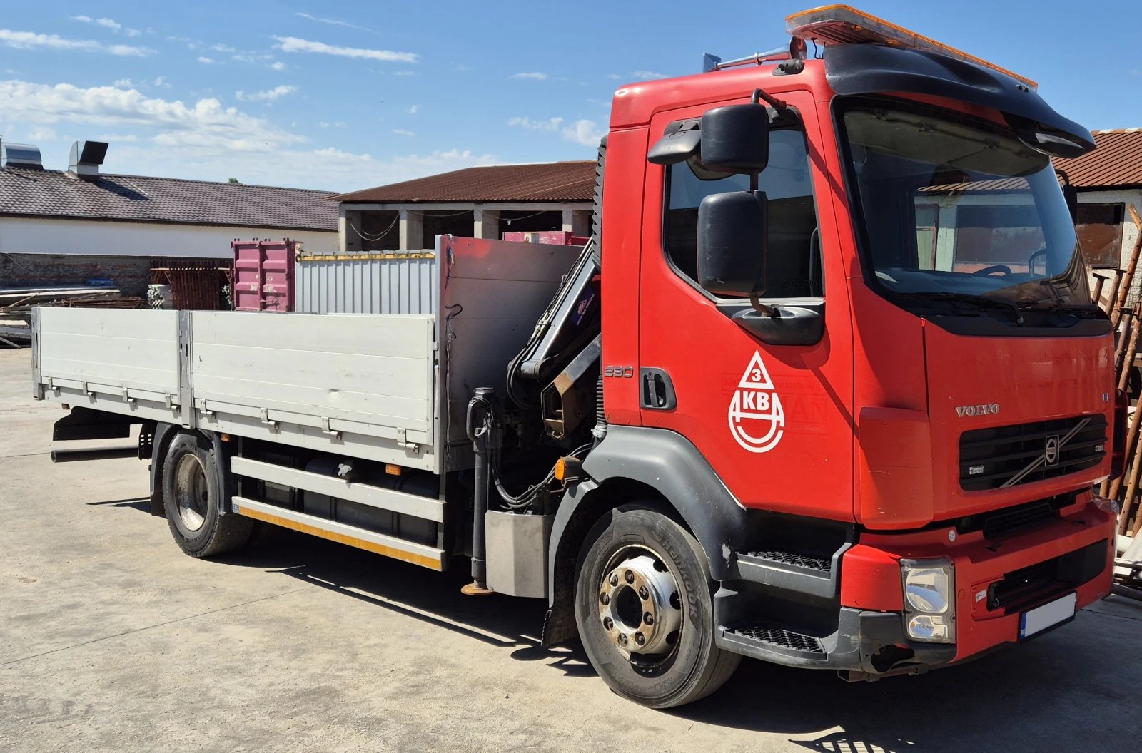 Volvo Fl 290 Бордови с Кран HIAB 066 D-2 HiDuo