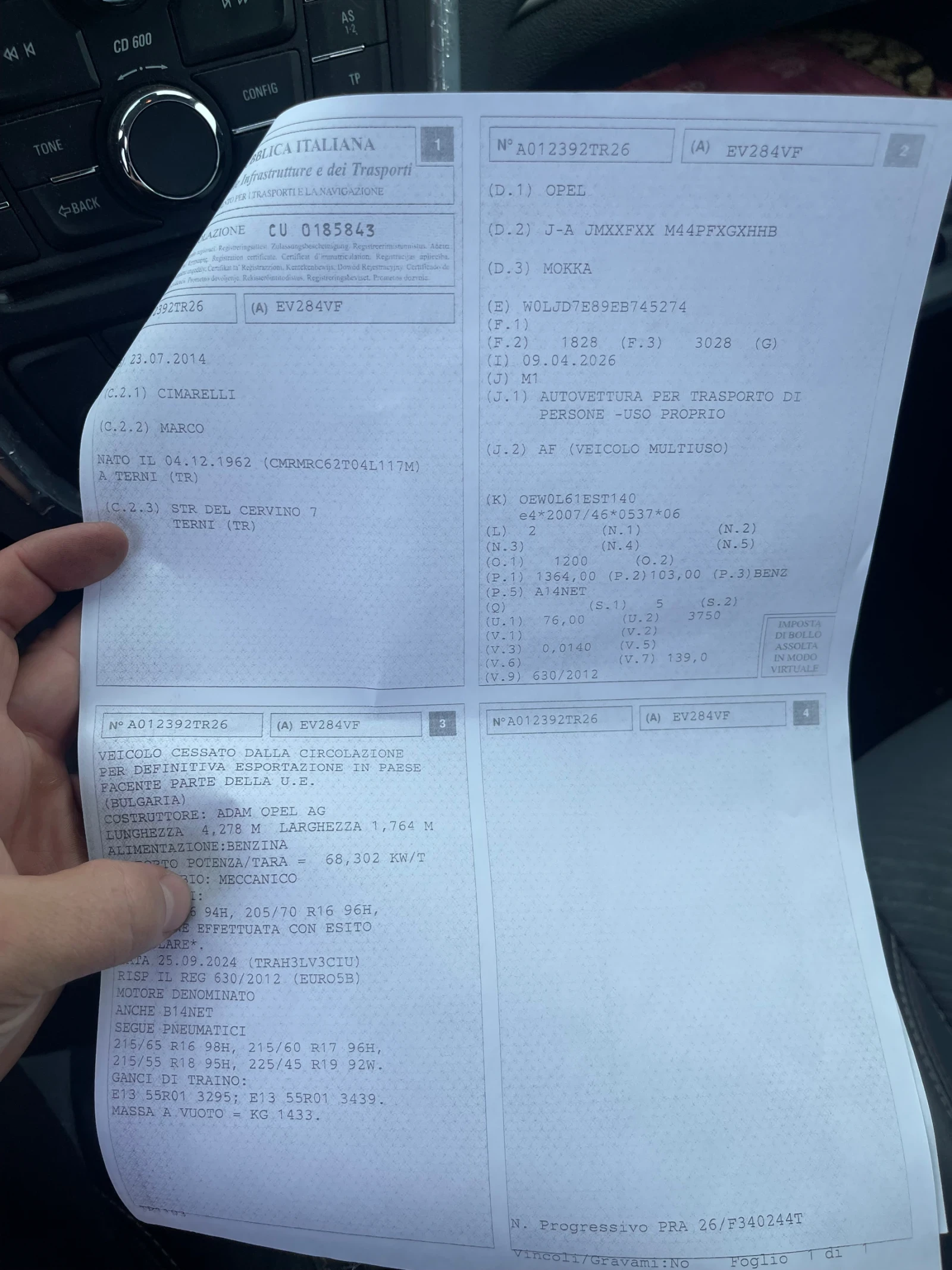 Opel Mokka 1.4TURBO/131.000км, снимка 16 - Автомобили и джипове - 54858450