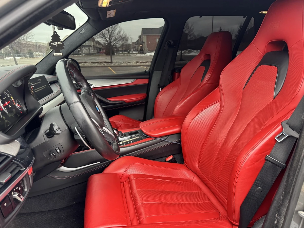 BMW X5M RED INTERIOR* НОВИ ГУМИ* НОВИ СПИРАЧКИ* M Sport  - изображение 6