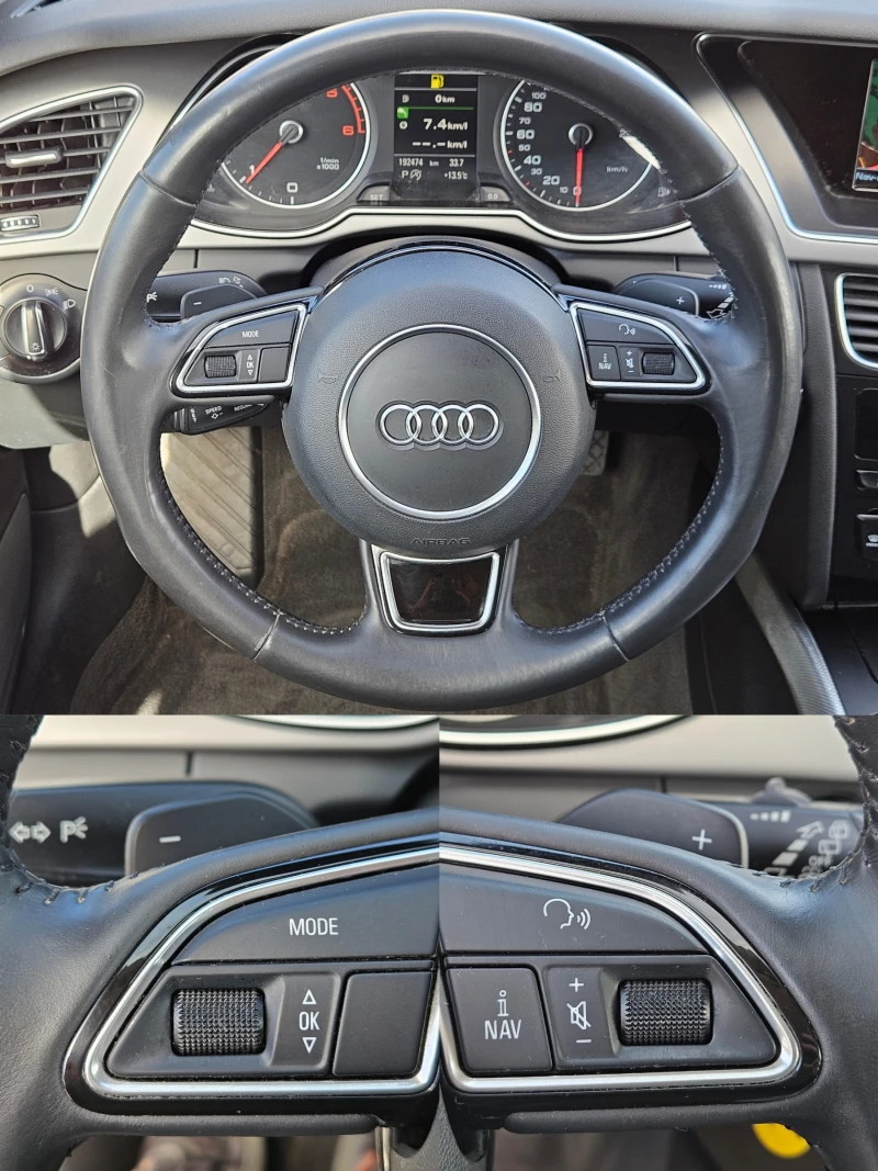 Audi A4 2.0TDI/S-line/177k.c/7ck/4X4/NAVI/LED/EURO 5B/ТОП, снимка 11 - Автомобили и джипове - 47679100