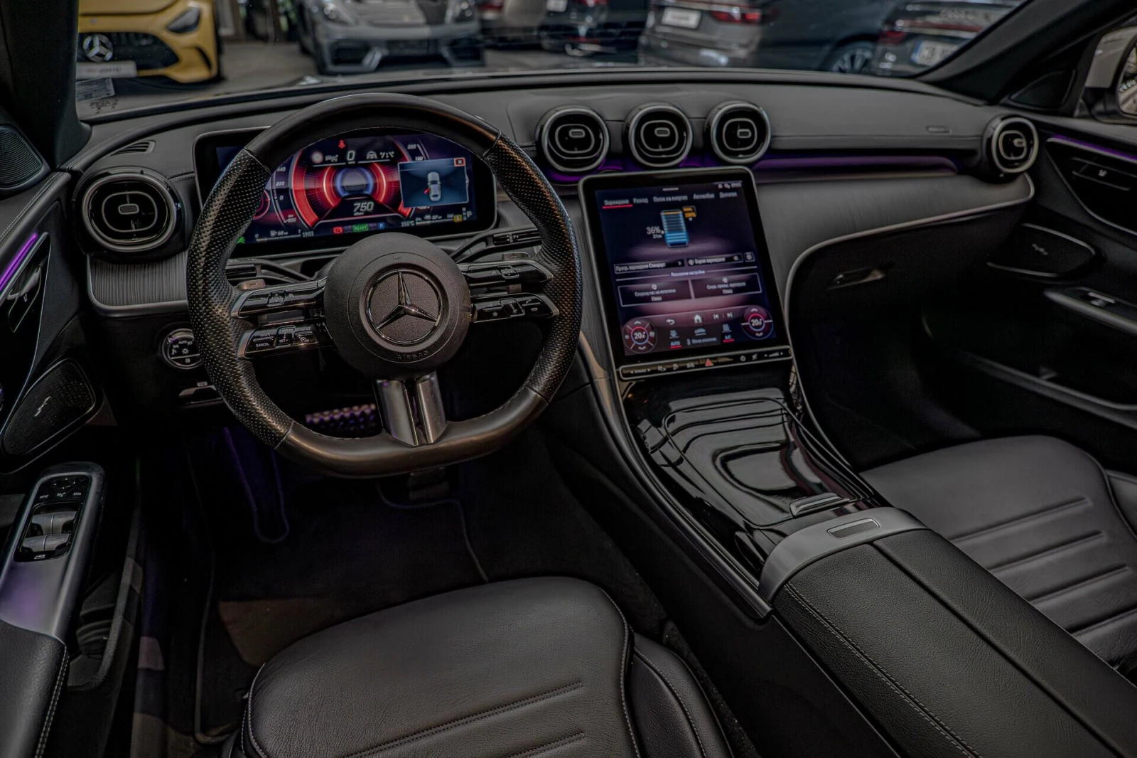 Mercedes-Benz C 400 e/AMG Line/4Matic/Ambient/Камера/MBUX/Панорама, снимка 14 - Автомобили и джипове - 54896731