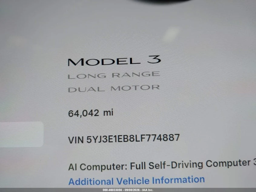 Tesla Model 3 LONG RANGE* DUAL MOTOR* КОЖА* ПОДГРЕВ* ПАНО* КАМЕР, снимка 14 - Автомобили и джипове - 56211417
