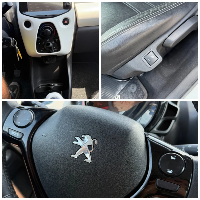 Peugeot 108 ROLAND GARROS-КОЖА-ПОДГРЕВ-КАМЕРА, снимка 16 - Автомобили и джипове - 49489157