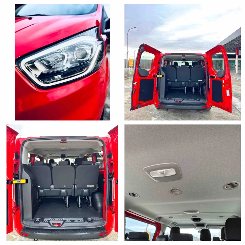 Ford Transit Custom 2.2 TDCi, 9 Места, Facelift, 2x Клима, EURO 6, LED, снимка 15 - Бусове и автобуси - 53090801