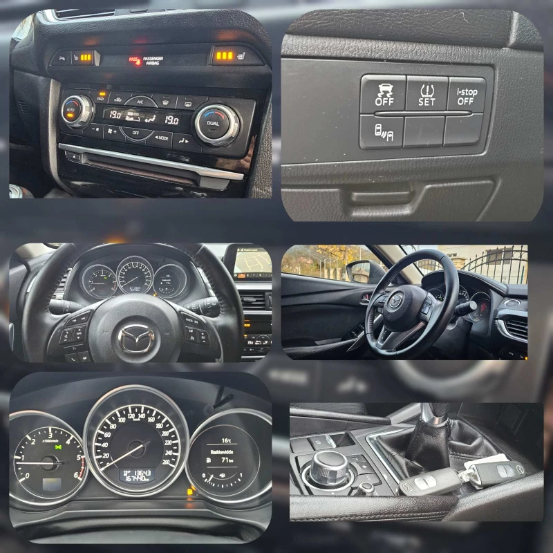 Mazda 6 2.2 SKYACTIV-D EXCLUSIVE 150p.c, снимка 16 - Автомобили и джипове - 52355184
