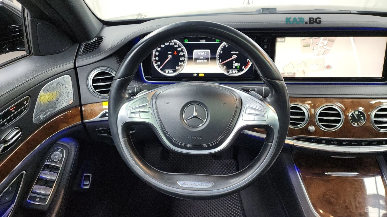 Mercedes-Benz S 500 LONG* МОНИТОРИ* КОЖА* ОБДУХВ* ПАНО* 360, снимка 11 - Автомобили и джипове - 55298762