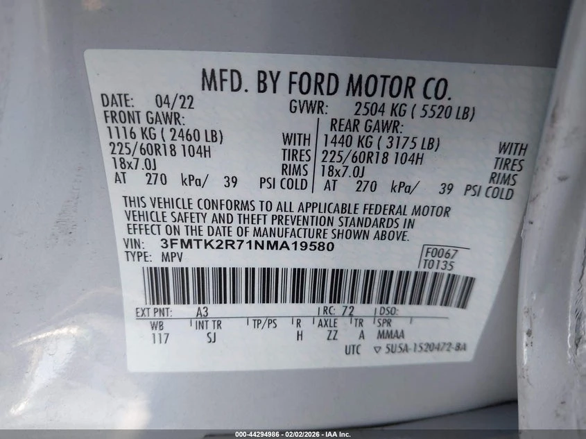 Ford Mustang Mach-E California Route 1, снимка 9 - Автомобили и джипове - 53811801