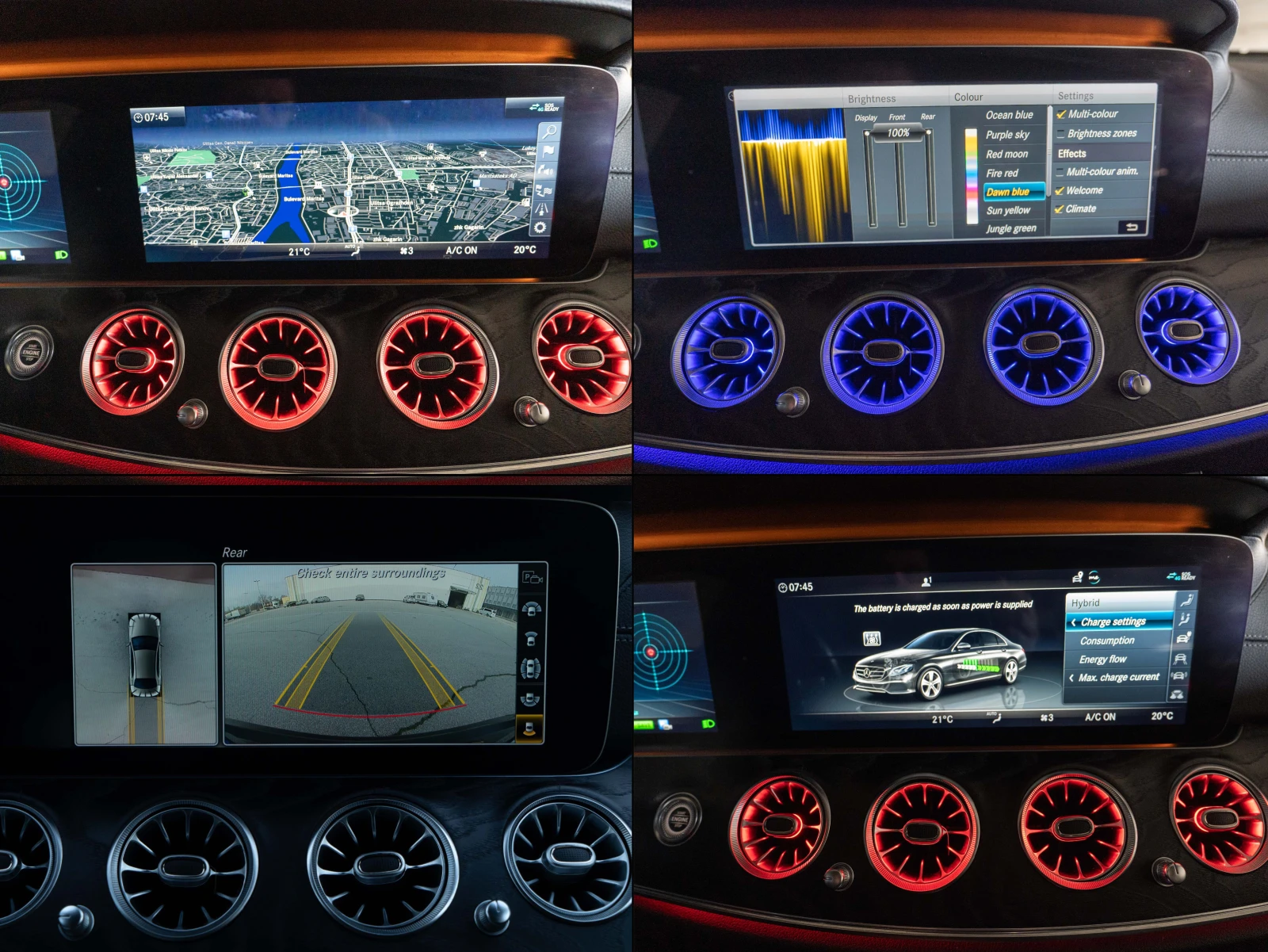 Mercedes-Benz E 300 de AMG Plug-in Hybrid Burmester Widescreen, снимка 14 - Автомобили и джипове - 54340912