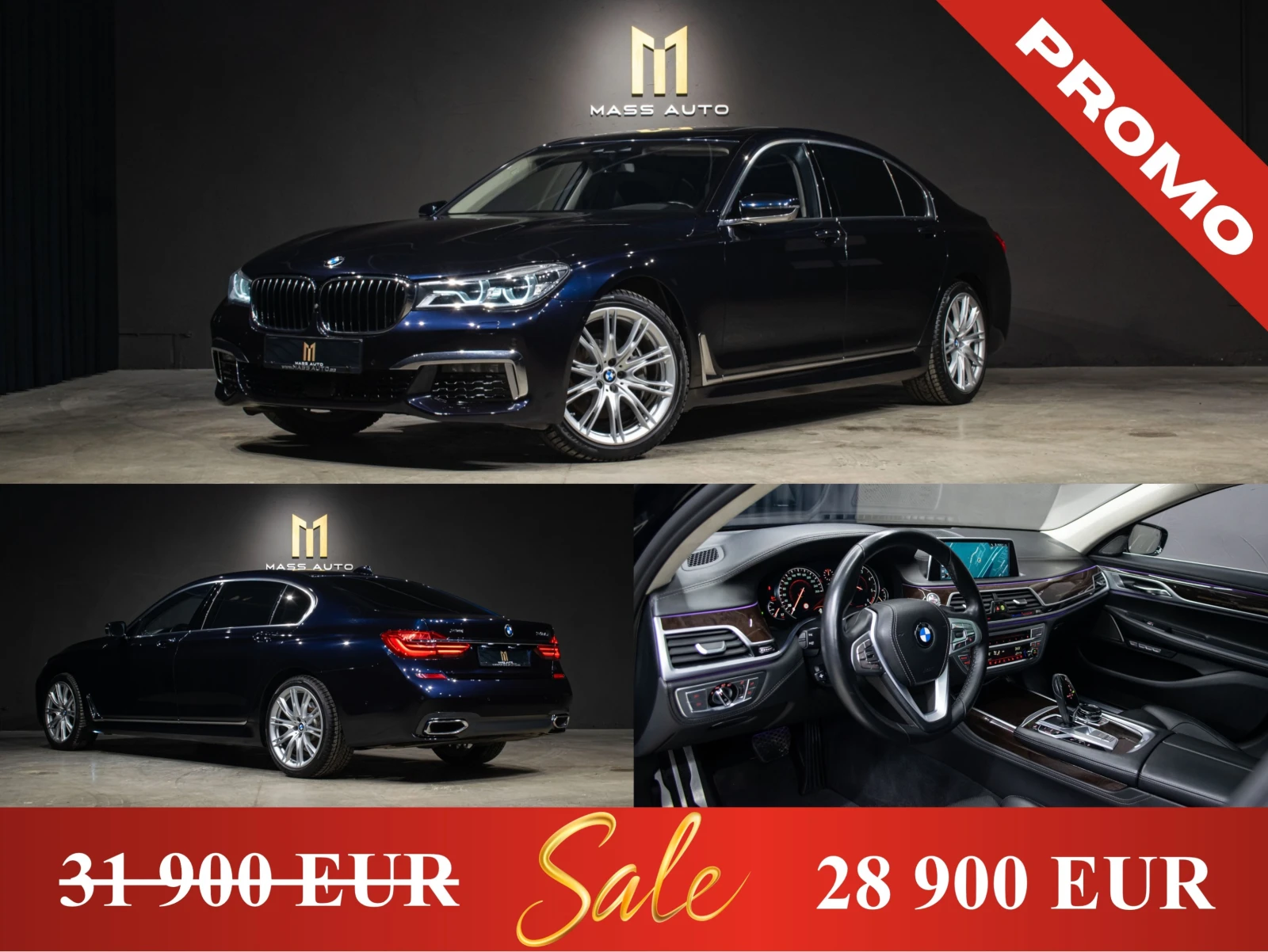 BMW 740 d/Xdrive/Long/MPack/СервизнаИстория/РеаленПробег