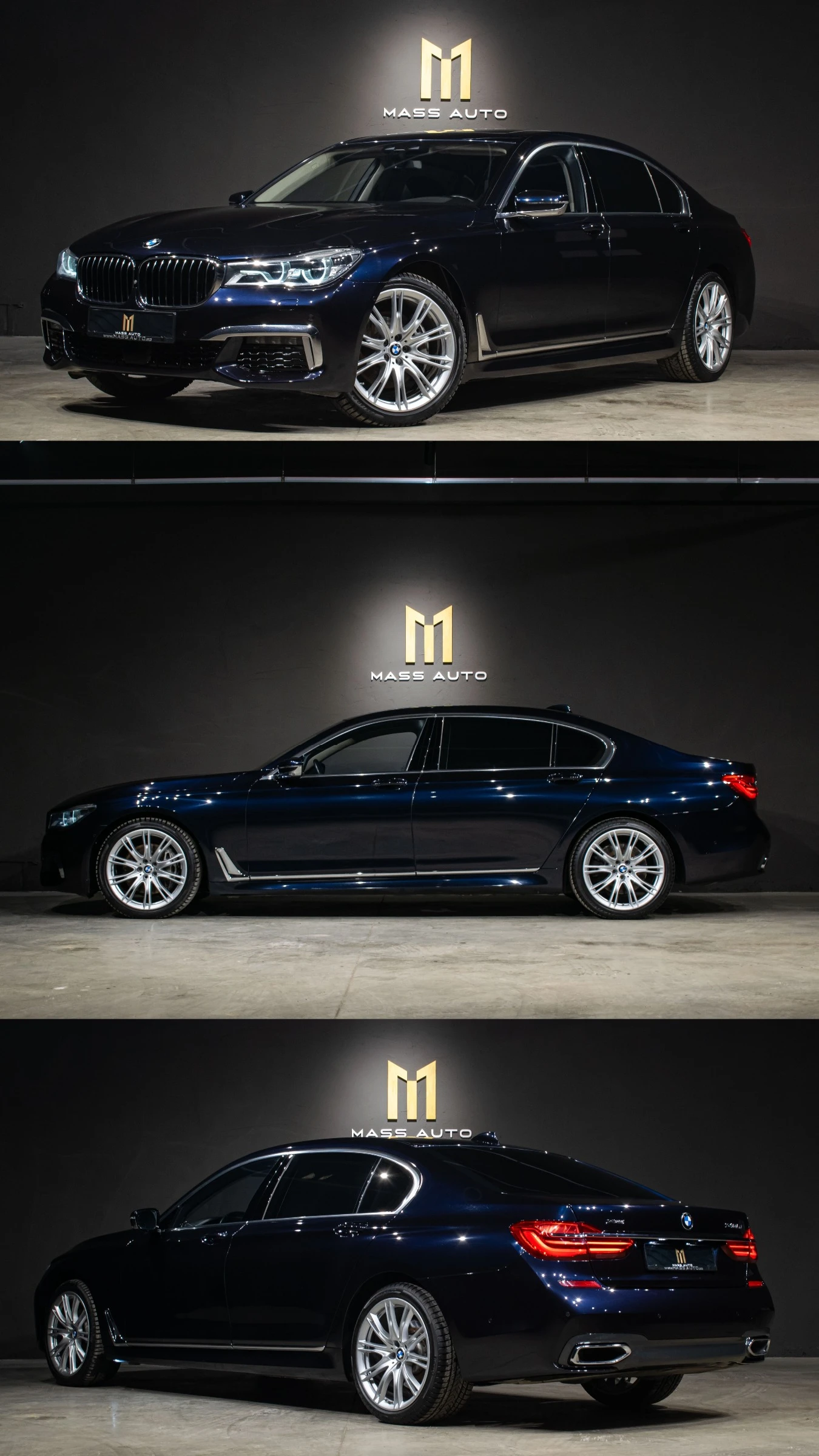 BMW 740 d/Xdrive/Long/MPack/СервизнаИстория/РеаленПробег, снимка 3 - Автомобили и джипове - 56104692