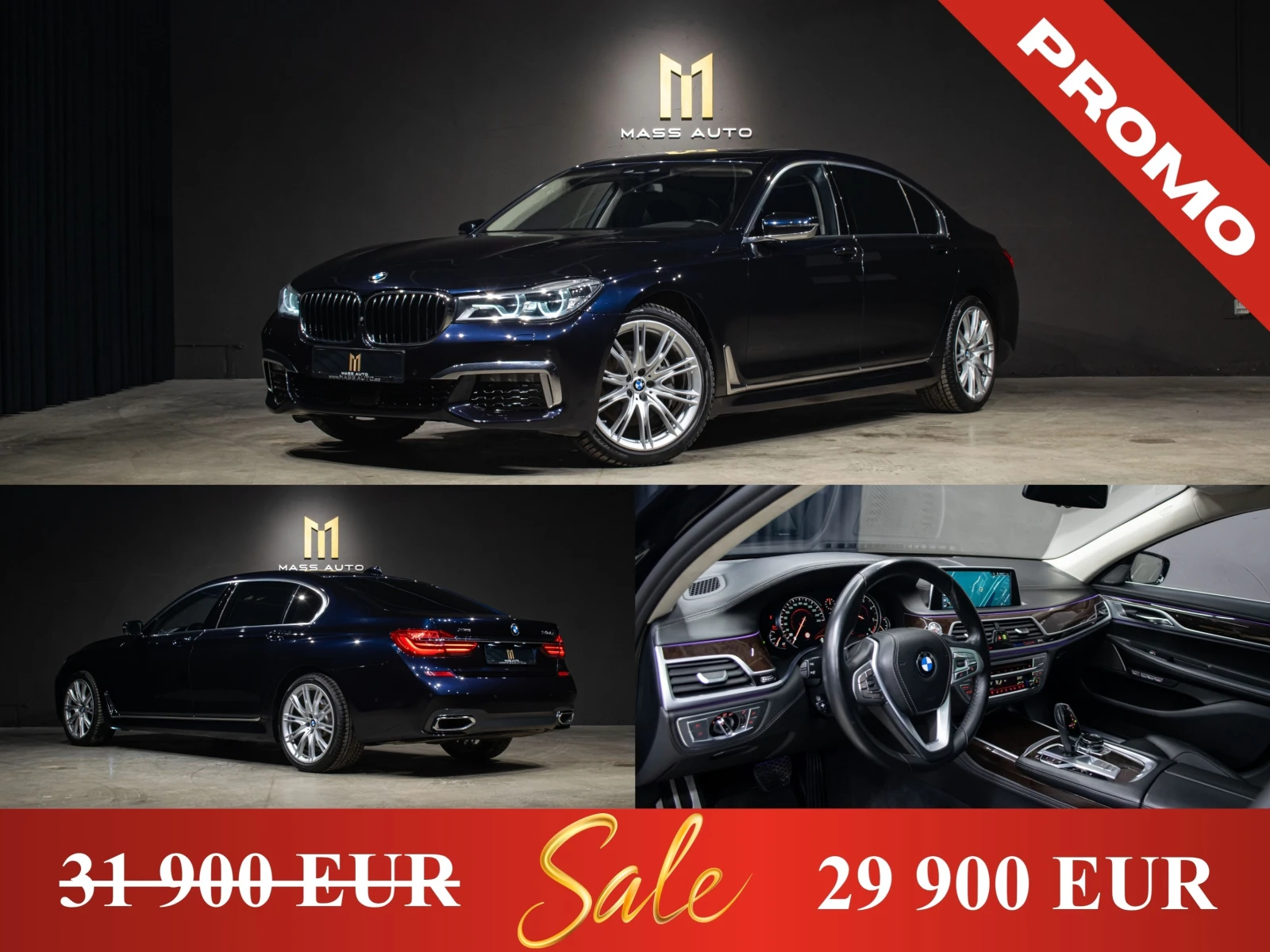 BMW 740 d/Xdrive/Long/MPack/СервизнаИстория/РеаленПробег