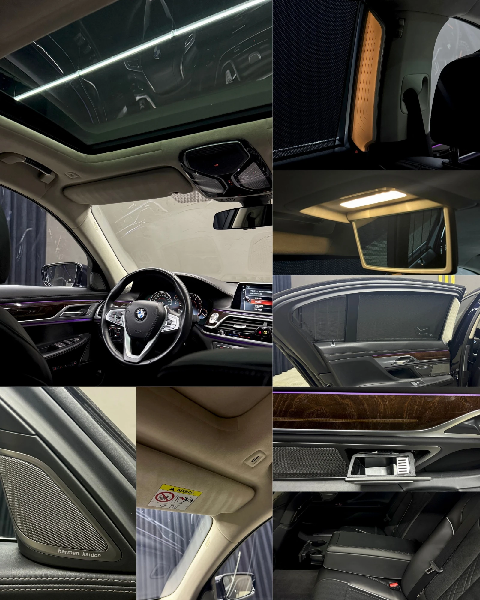 BMW 740 d/Xdrive/Long/MPack/СервизнаИстория/РеаленПробег, снимка 13 - Автомобили и джипове - 56104692