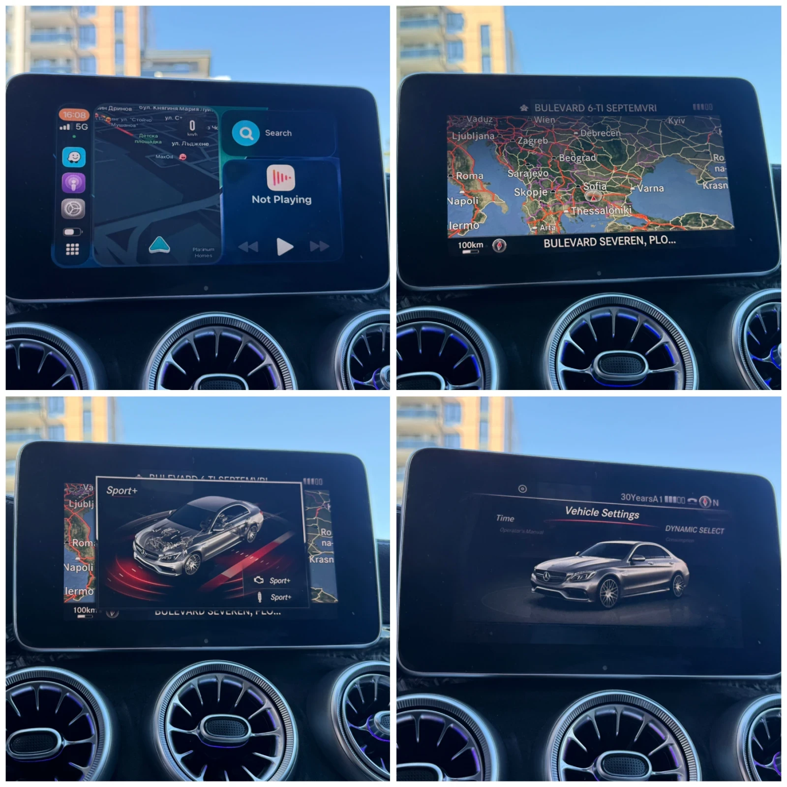 Mercedes-Benz C 400 - BRABUS �����/CARPLAY/64 �������/����� | 116� ��  | Mobile.bg � ����������� 11