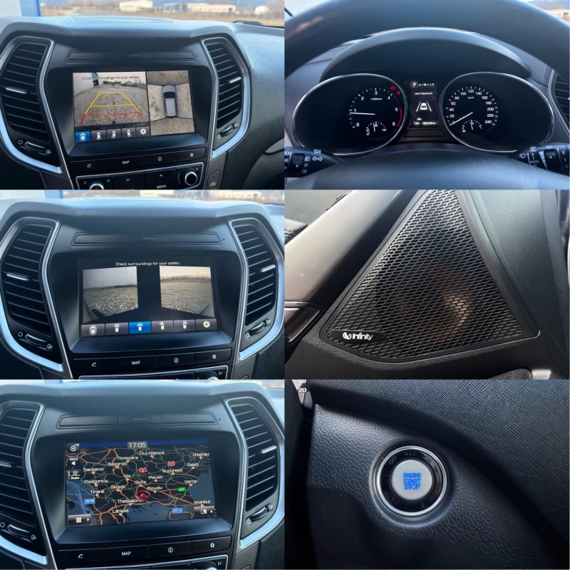 Hyundai Santa fe Premium 2.2CRDi Facelift 4x4/Full/Сервизна история, снимка 16 - Автомобили и джипове - 53405921