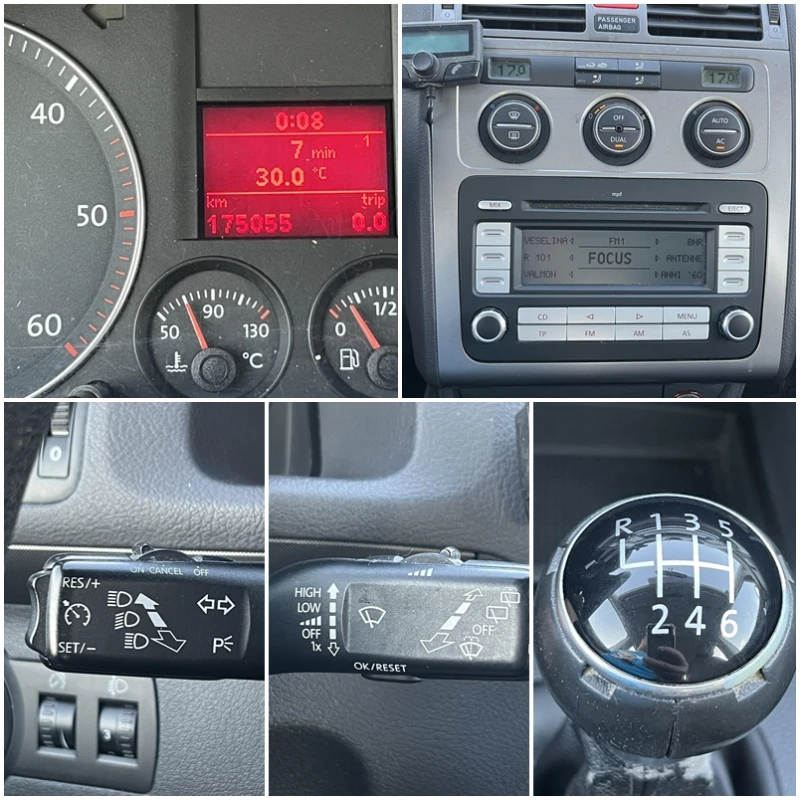 VW Touran 1.9 TDI 105кс 7 МЕСТА 6 СКОРОСТИ FACE КЛИМАТРОНИК, снимка 14 - Автомобили и джипове - 50868939