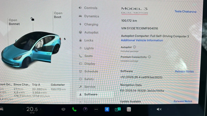 Tesla Model 3 Performance термопомпа-подарък зимни гуми с джанти, снимка 12 - Автомобили и джипове - 52161022