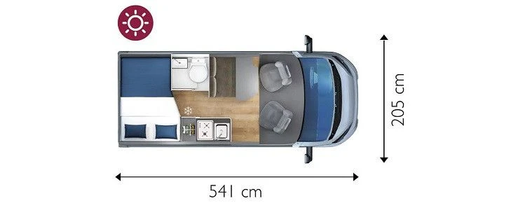 Кемпер Giottiline 54T Citroen, снимка 2 - Каравани и кемпери - 48851416