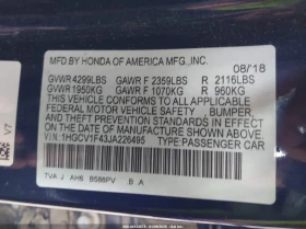 Honda Accord 1.5l Ex, снимка 9