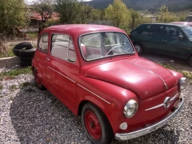 Fiat 600 Отличен със стар книжен талон и стари черни номера, снимка 2