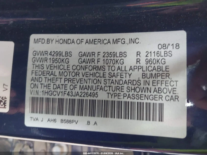 Honda Accord 1.5l Ex, снимка 9 - Автомобили и джипове - 53773670