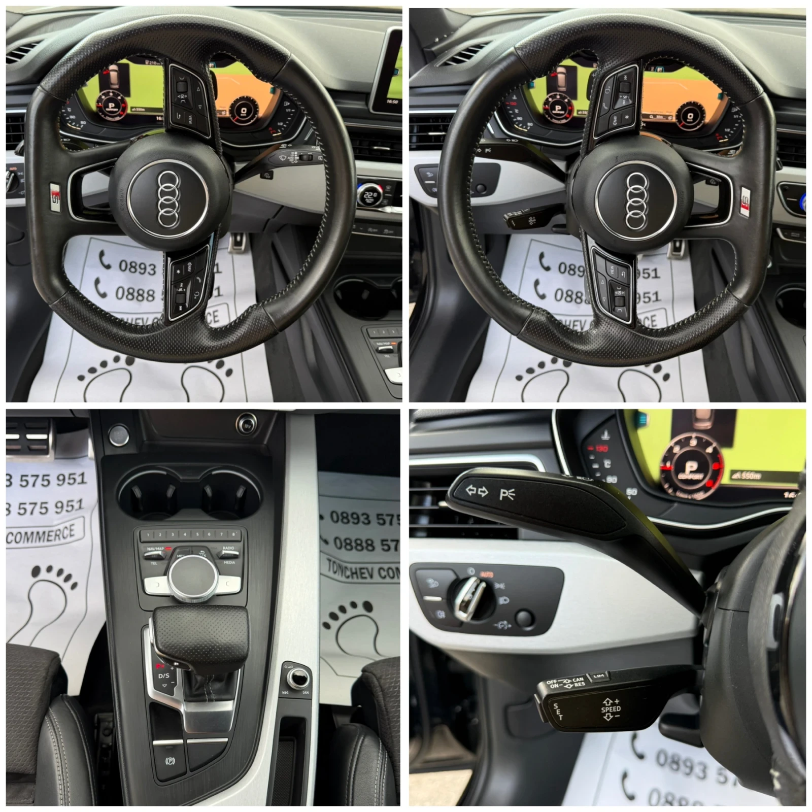 Audi A4 2.0-TDI-quattro-S-line+ + + ДИГИТАЛЕН КМ-КАТО НОВА, снимка 15 - Автомобили и джипове - 55610418