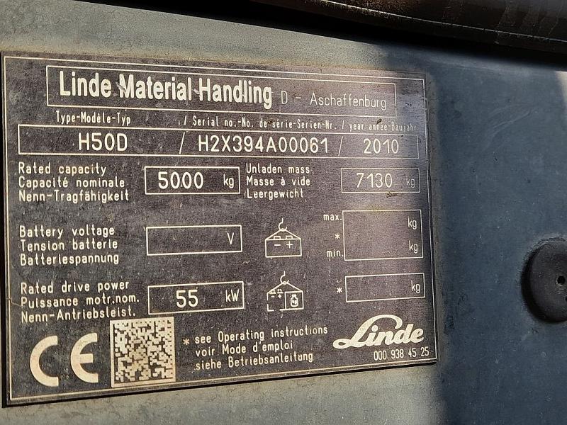 Мотокар Linde H50D, Шест вилично устройство, снимка 17 - Индустриална техника - 36295206
