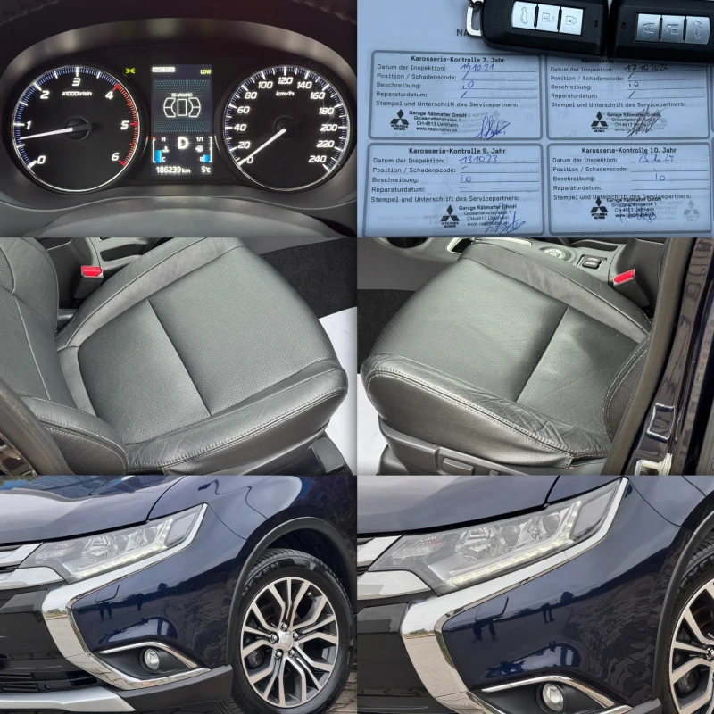 Mitsubishi Outlander Facelift-КОЖА-ПОДГРЕВ-КАМЕРА-186Х.КМ-УНИКАЛНА-ТОП!, снимка 16 - Автомобили и джипове - 51852152