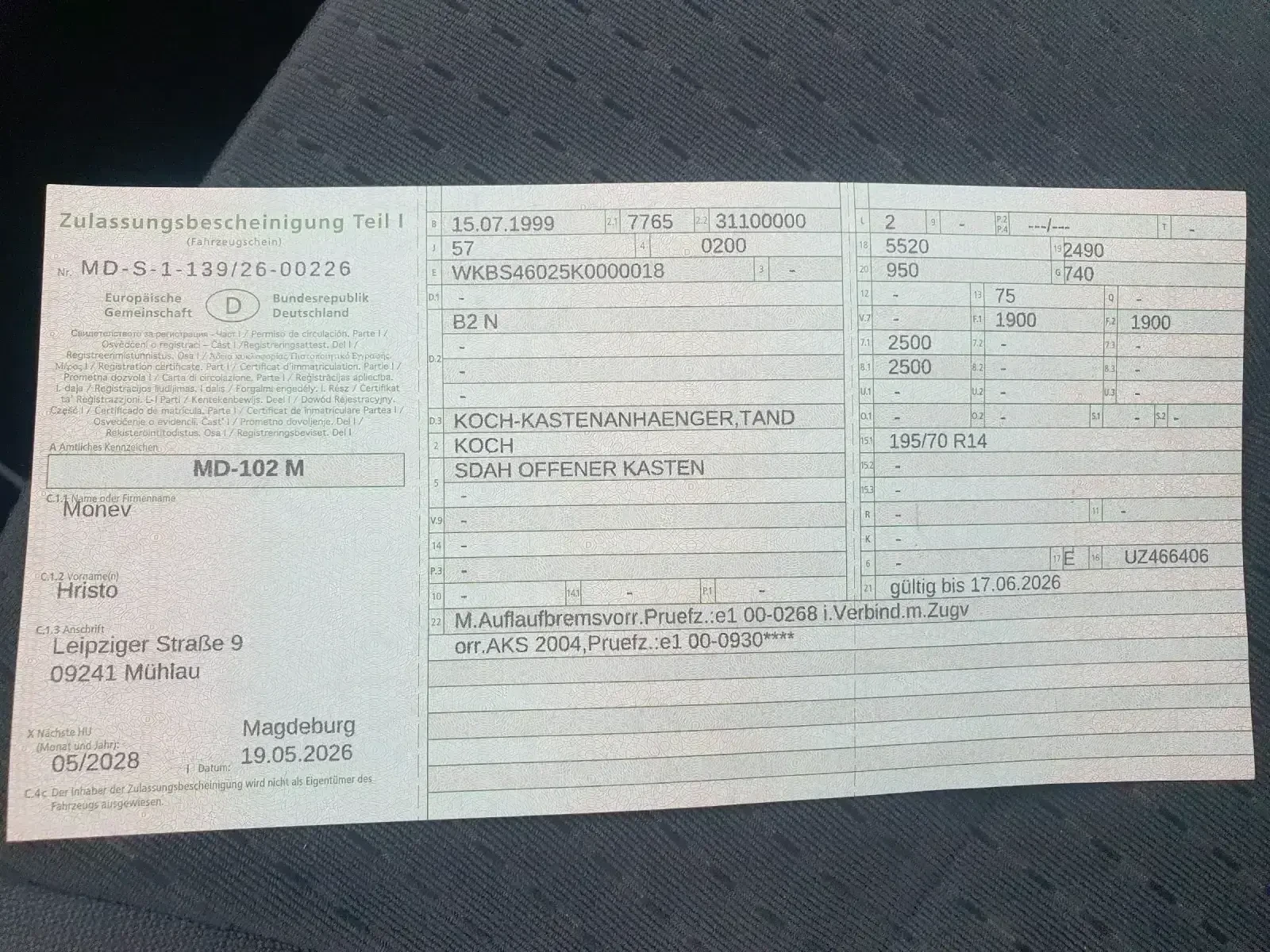 За автомобил Други KOCH теглич, AL-KO, снимка 6 - Ремаркета - 54879986
