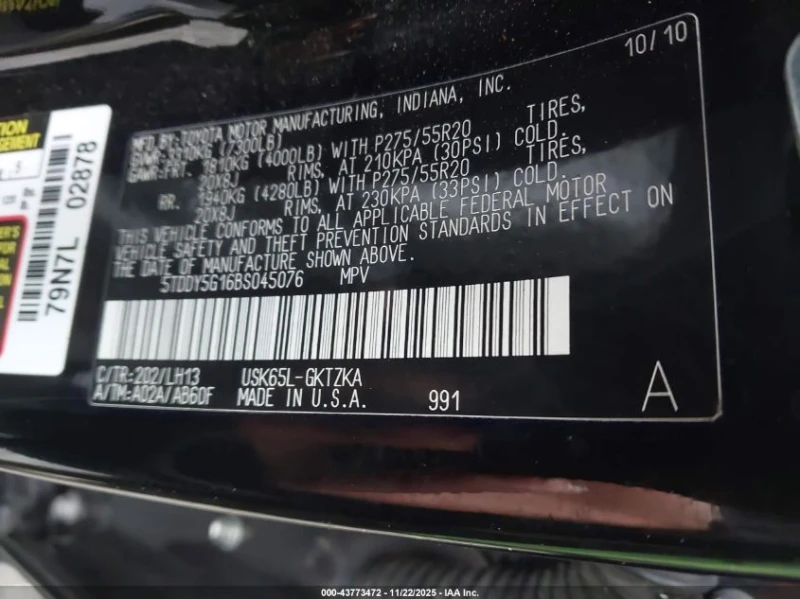 Toyota Sequoia 5.7L V-8 DOHC, VVT, 381HP 4X4 Drive, снимка 14 - Автомобили и джипове - 53054251