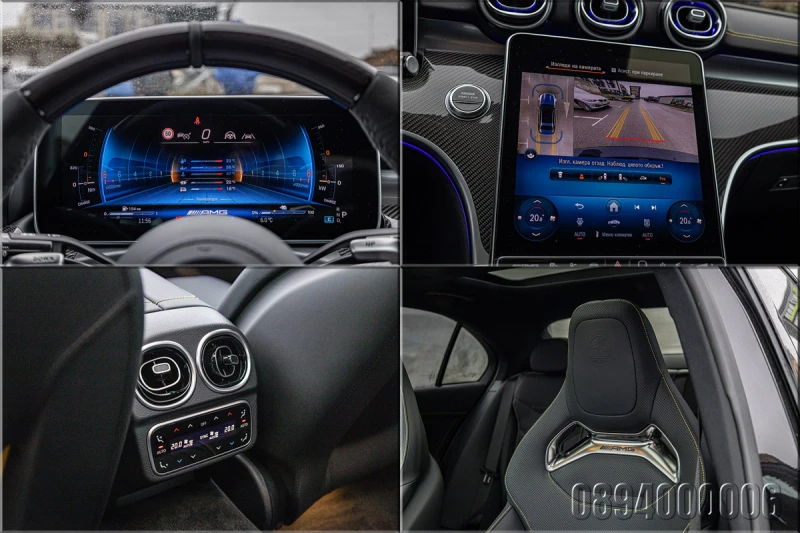 Mercedes-Benz C 63 AMG S 4M E PERF PLUG CARBON PANORAMA EXCLUSIVE DESIGNO, снимка 17 - Автомобили и джипове - 52656921