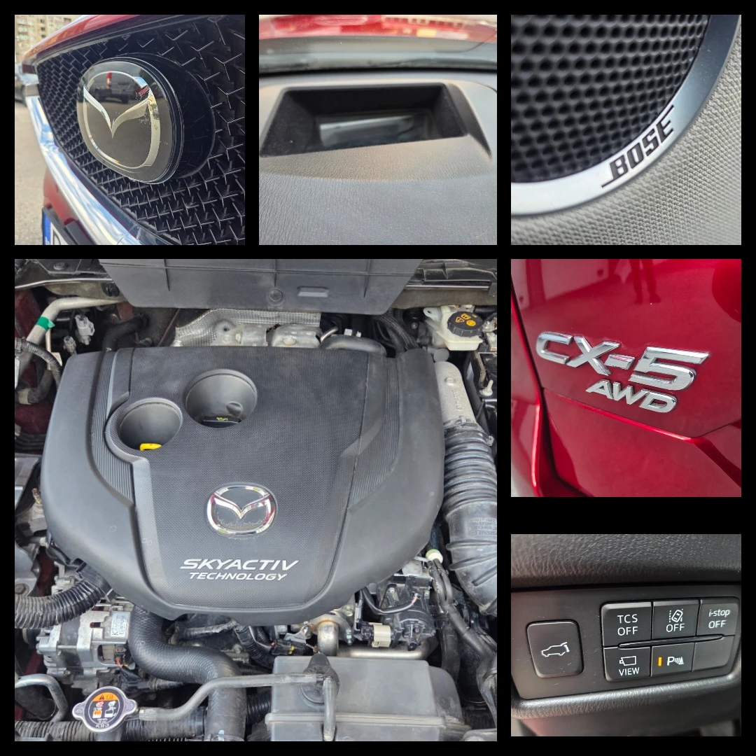 Mazda CX-5 2.2d/Exclusive/4x4/Distronic/HEAD-UP/BOSE/Navi/Кам, снимка 17 - Автомобили и джипове - 54603907