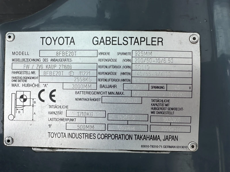 Електрокар Toyota, снимка 7 - Индустриална техника - 46927726