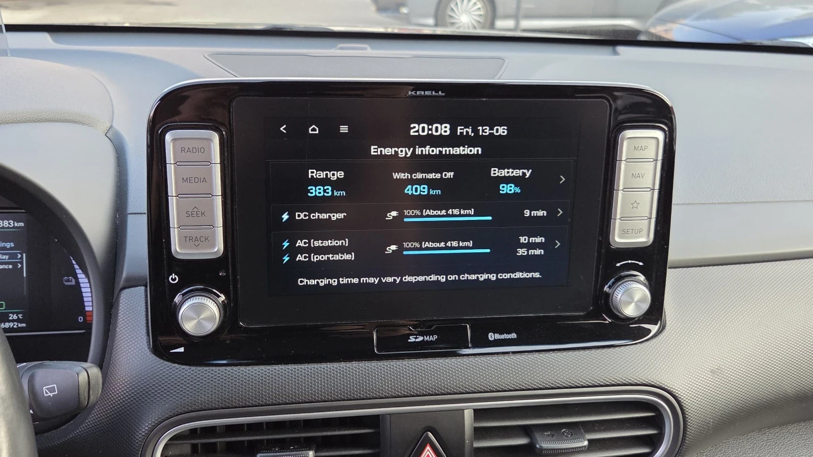 Hyundai Kona 64KWh/Premium/SOH100, снимка 12 - Автомобили и джипове - 54430459