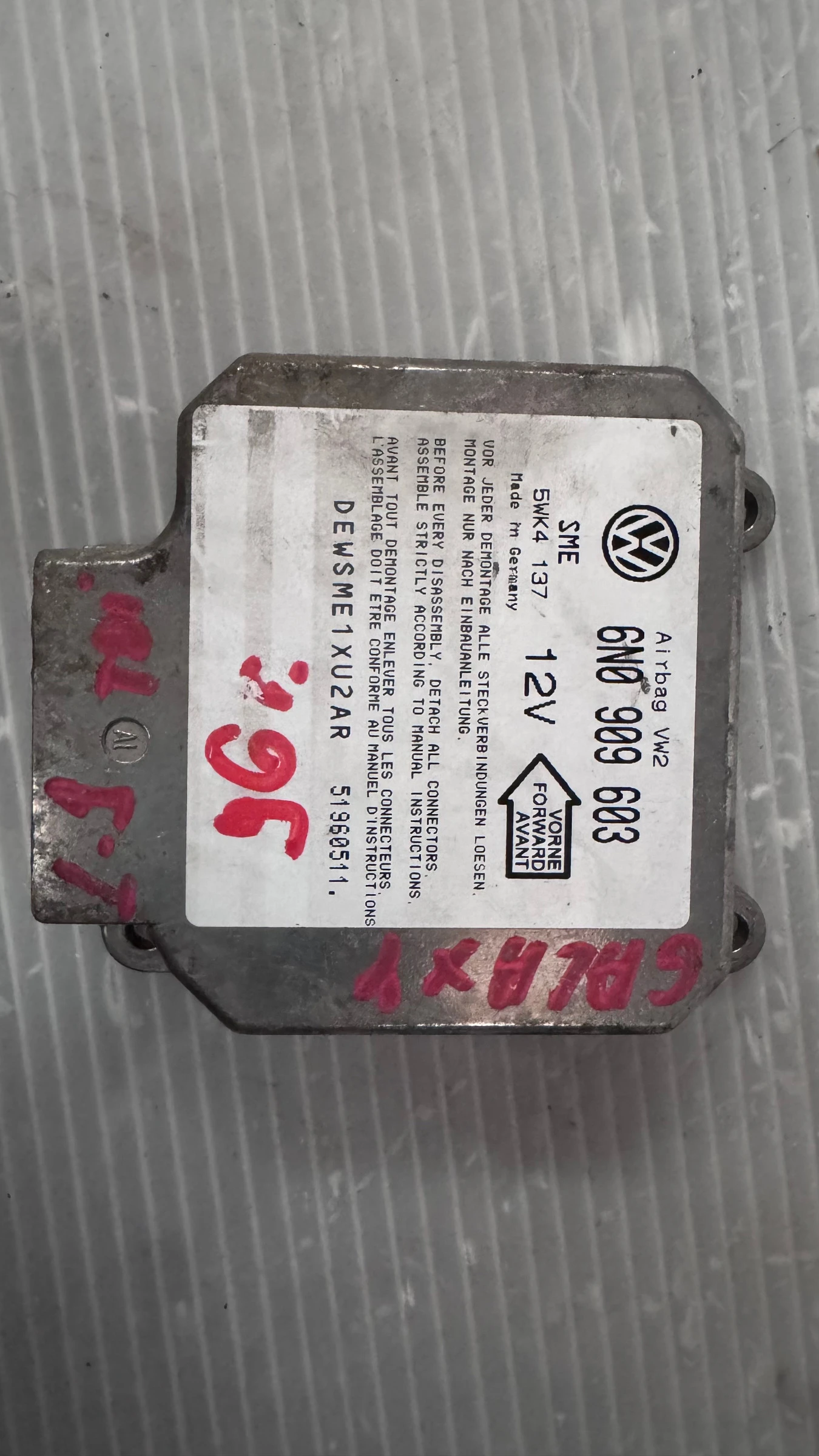 Airbag  /  /  a VW , Audi , Seat ,  Skoda - 6N0909603 | Mobile.bg   2