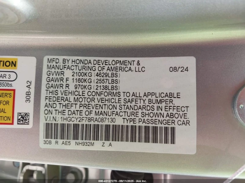 Honda Accord HYBRID Sport-L * КРАЙНА ЦЕНА* CARFAX, снимка 9 - Автомобили и джипове - 53360409