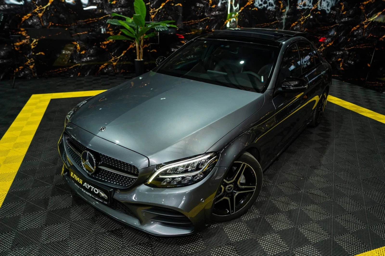 Mercedes-Benz C 200 D FULL AMG LINE LED NAVI ПАНО ЛИЗИНГ 100%, снимка 5 - Автомобили и джипове - 55232196