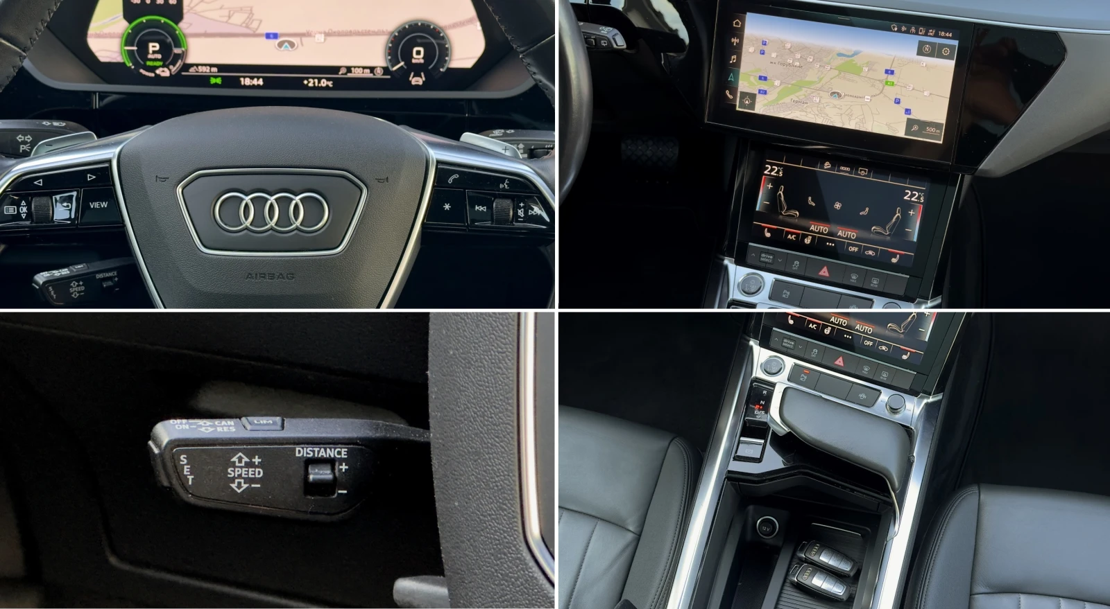 Audi E-Tron 55Quattro 140хил.ГАРАНЦИЯ! Distronic Панорама Кожа, снимка 11 - Автомобили и джипове - 54792819